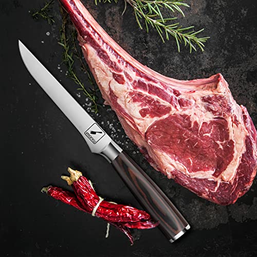 imarku 6-Inch Boning Knife for Meat and Poultry