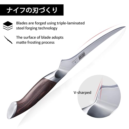 HOSHANHO 7 Inch Fillet Knife: High Carbon Steel