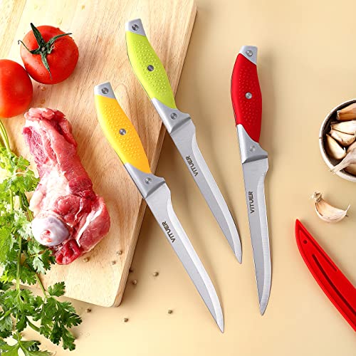 6PCS Vituer Fillet Knives Set for Hunting & Fishing