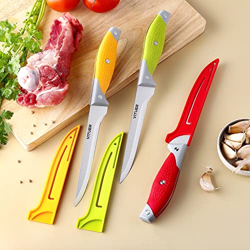 6PCS Vituer Fillet Knives Set for Hunting & Fishing