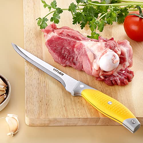 6PCS Vituer Fillet Knives Set for Hunting & Fishing