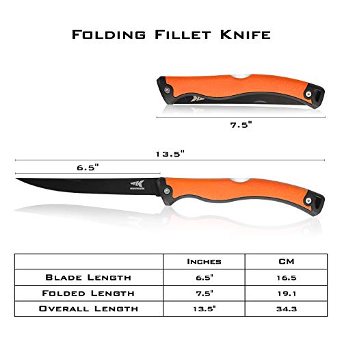KastKing Folding Fillet Knife, Razor Sharp Stainless-Steel Blade