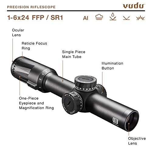EOTECH Vudu 1-6x24mm Rifle Scope for Precision Hunting