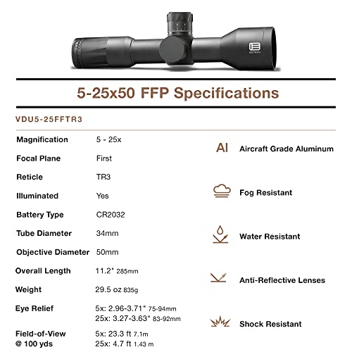 EO Tech Vudu 5-25x50 First Focal Plane Scope