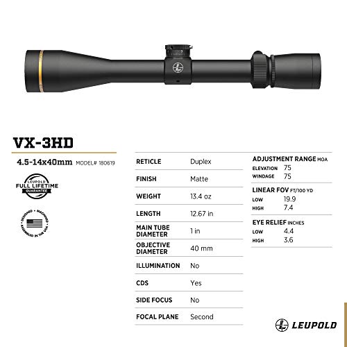 Leupold VX-3HD 4.5-14x40 CDS-ZL Duplex Scope