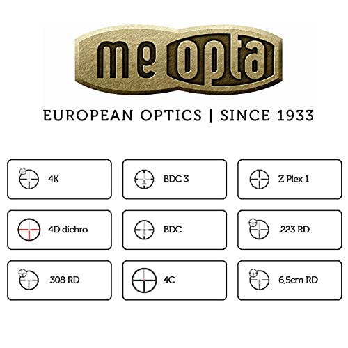 Meopta Optika6 4.5-27x50 Hunting Scope, DichroTech 4D Black