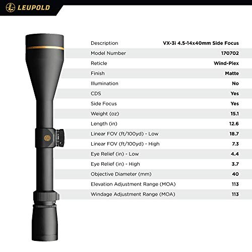 Leupold VX-3i 4.5-14x40mm Riflescope with Side Focus