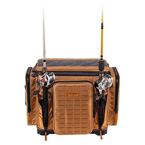 Plano Guide Series 3700 XL Tackle Bag, Beige 1680 Denier Fabric with Waterproof Base, Includes 10 StowAway Utility Organization Boxes, Large Premium Fishing Storage