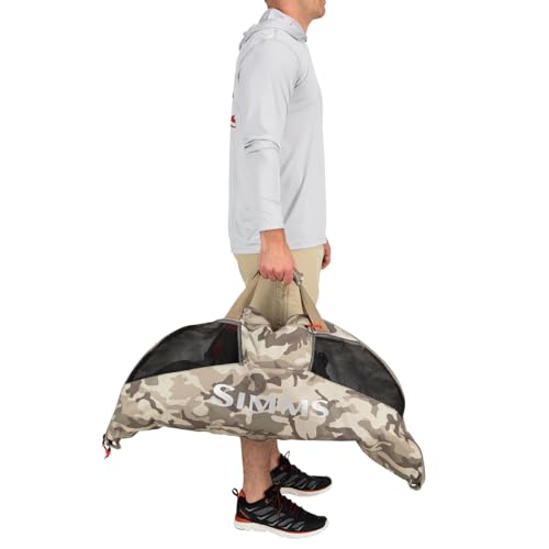 Simms Taco Wader Bag - Versatile Wader Storage Duffel with Changing Mat for Hunting & Fishing, Wader & Boot Storage, Dry Storage Bag with Mesh Ventilation, Foldable Wader Bag, Anvil