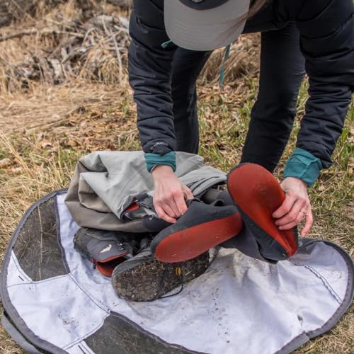 Simms Taco Wader Bag - Versatile Wader Storage Duffel with Changing Mat for Hunting & Fishing, Wader & Boot Storage, Dry Storage Bag with Mesh Ventilation, Foldable Wader Bag, Anvil