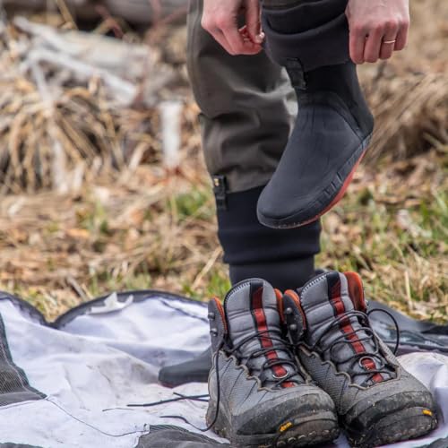 Simms Taco Wader Bag - Versatile Wader Storage Duffel with Changing Mat for Hunting & Fishing, Wader & Boot Storage, Dry Storage Bag with Mesh Ventilation, Foldable Wader Bag, Anvil