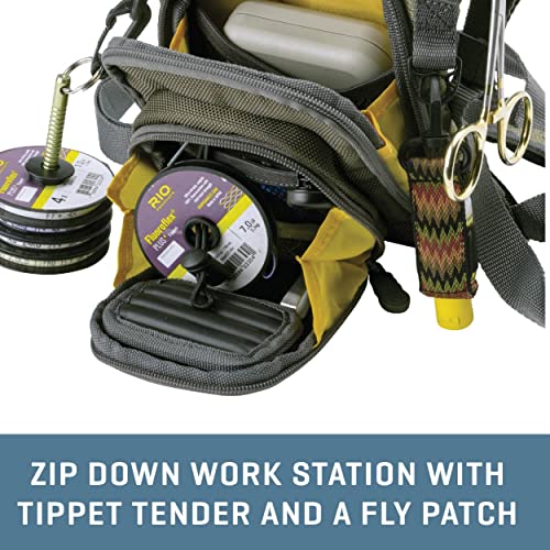 Allen Company Fall River Fly Fishing Chest Pack - Fits up to 4 Tackle/Fly Boxes and Other Accessories - Olive