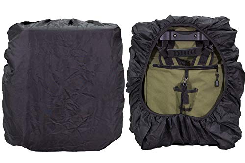 Elkton Outdoors Rolling Tackle Box with Wheels - Waterproof Fishing Backpack, 5 Removable Trays, 4 Rod Holders, Gifts for Men, Fish Bag, Roller