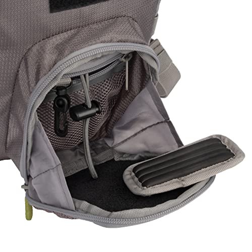 Allen Company Fall River Fishing Chest Pack, Fits up to 2 Tackle/Fly Boxes, 152 CU in / 2.5 L, Gray/Lime,63446372