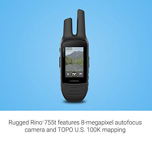 Garmin Rino 755t, Rugged Handheld 2-Way Radio/GPS Navigator with Camera and Preloaded TOPO Mapping