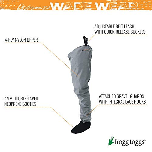 FROGG TOGGS Men's Breathable Stockingfoot Wader, Slate, Large