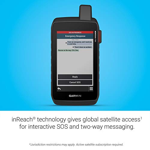 Garmin Montana 750i, Rugged GPS Handheld with Built-in inReach Satellite Technology and 8-megapixel Camera,Glove-Friendly 5"" Color Touchsreen" (010-02347-00)