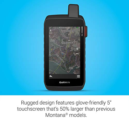 Garmin Montana 750i, Rugged GPS Handheld with Built-in inReach Satellite Technology and 8-megapixel Camera,Glove-Friendly 5"" Color Touchsreen" (010-02347-00)