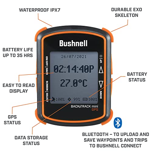 Bushnell BackTrack Mini GPS Navigation, Portable Waterproof GPS for Hiking Hunting and Backpacking