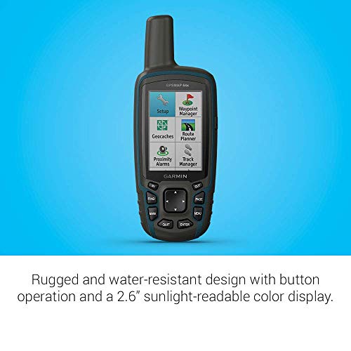 Garmin GPSMAP 64x, Handheld GPS, Preloaded with TopoActive Maps (Renewed)