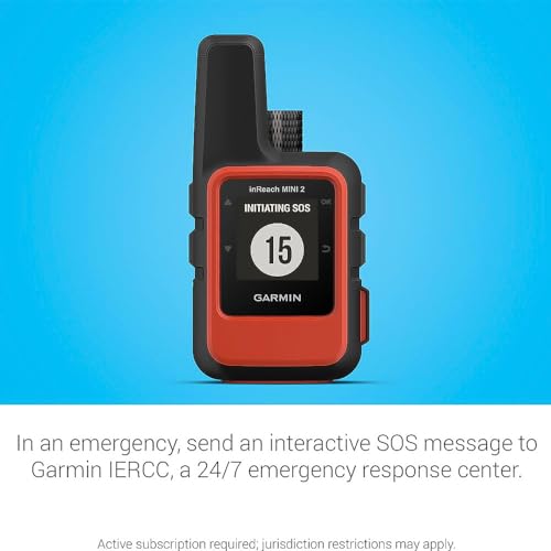 Garmin 010-02602-00 inReach Mini 2, Lightweight and Compact Satellite Communicator, Hiking Handheld, Orange