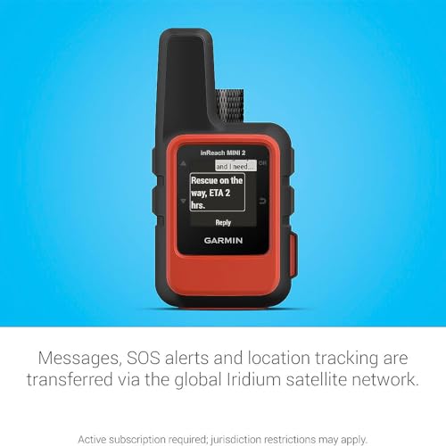Garmin 010-02602-00 inReach Mini 2, Lightweight and Compact Satellite Communicator, Hiking Handheld, Orange