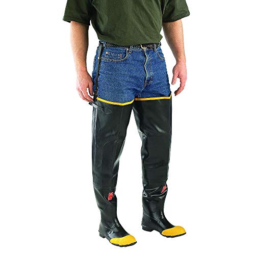 Men's Size 12 Steel Toe Hip Boots, Black