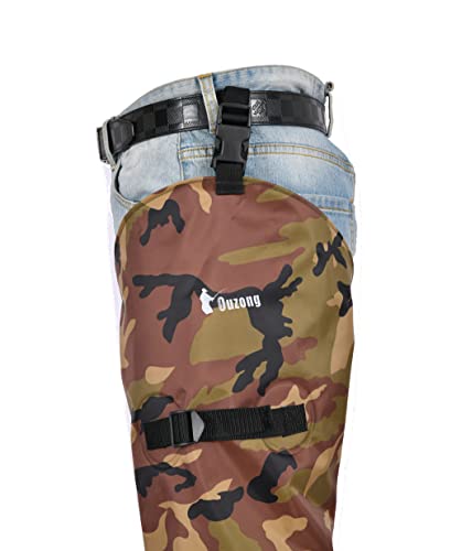Waterproof Camo Fishing Hip Waders with Cleated Boots