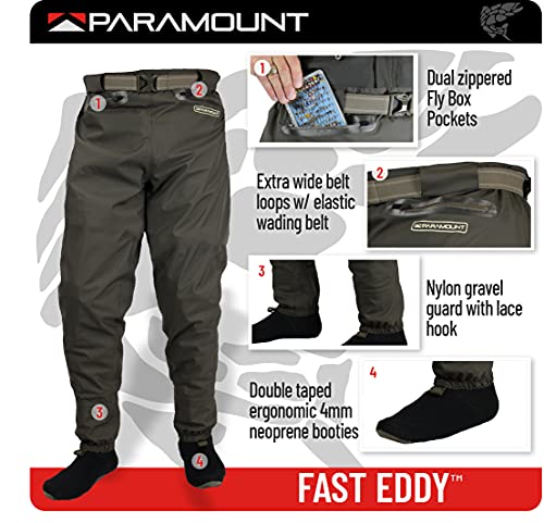 Fast Eddy Waist High Stockingfoot Wader Pant (X-Large)
