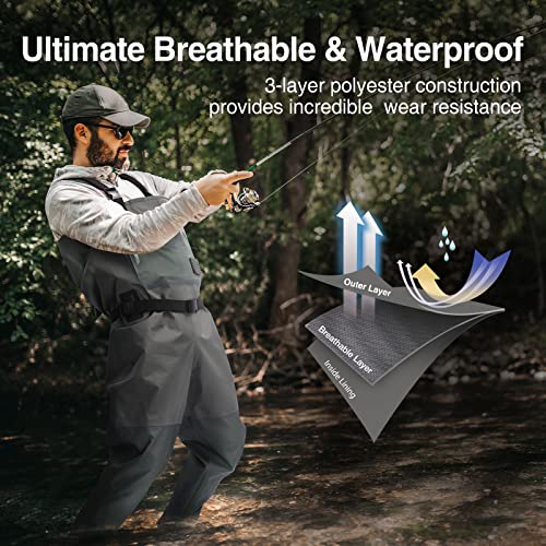 Piscifun Stockingfoot Chest Waders for Men and Women