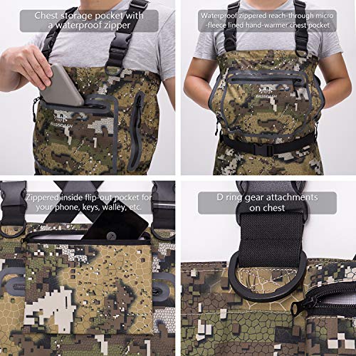 BASSDASH Lightweight Veil Camo Chest Waders for Men