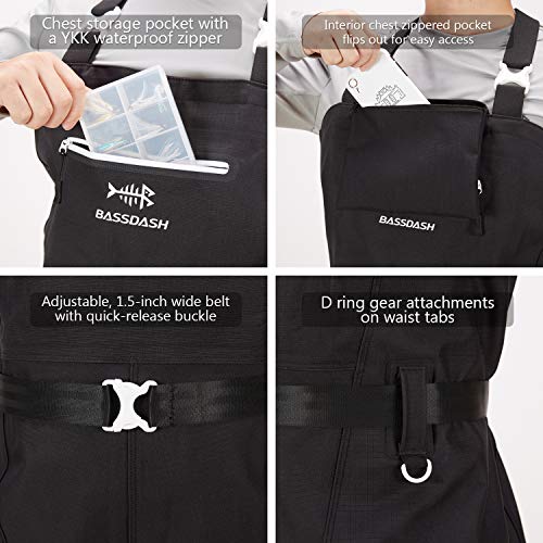 BASSDASH 3D Boot Foot High Strength Chest Waders