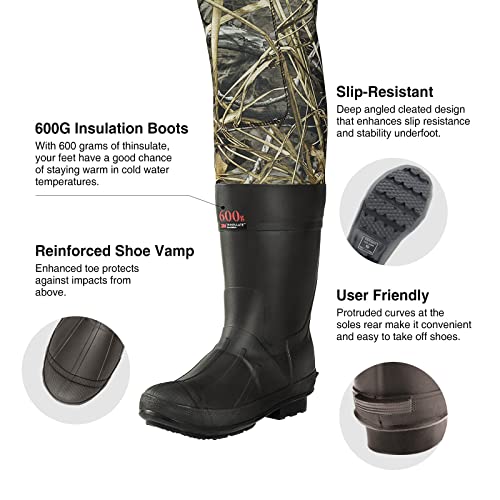 Men's Tidewe Chest Waders with 600G Insulation & Boot Hanger