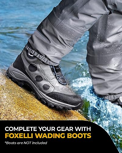 Foxelli Breathable Camo Waders for Fishing and Hunting