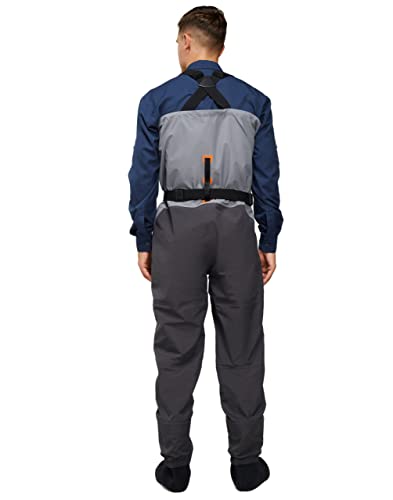 Men's Breathable Chest Fishing Waders with Stockingfoot
