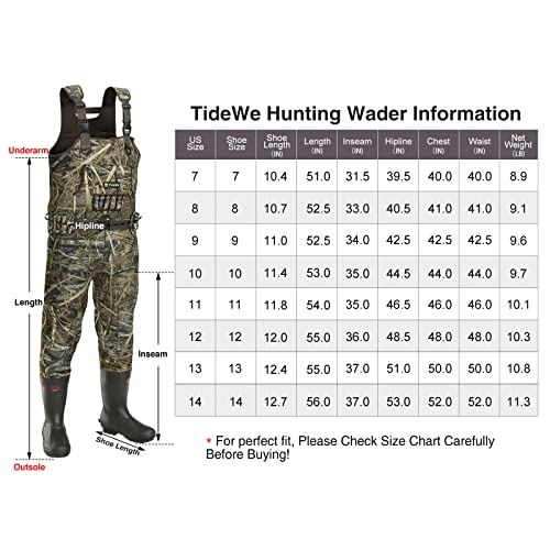 Men's Tidewe Chest Waders with 600G Insulation & Boot Hanger