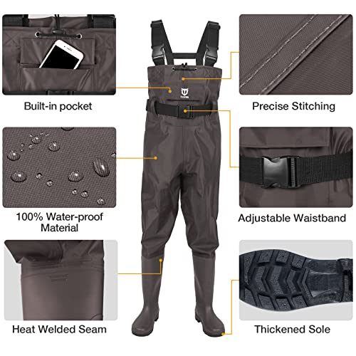 TIDEWE Bootfoot Chest Wader for Fishing & Hunting