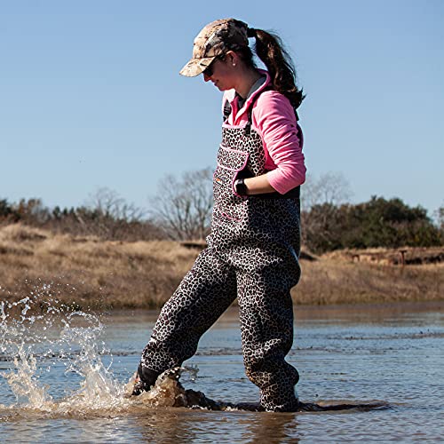 Women's Leopard Print Neoprene Chest Waders with Boots