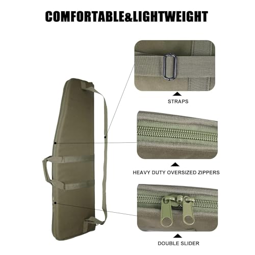 HYKING Tactical Rifle Case with 5 Pouches, 38/42 Inch