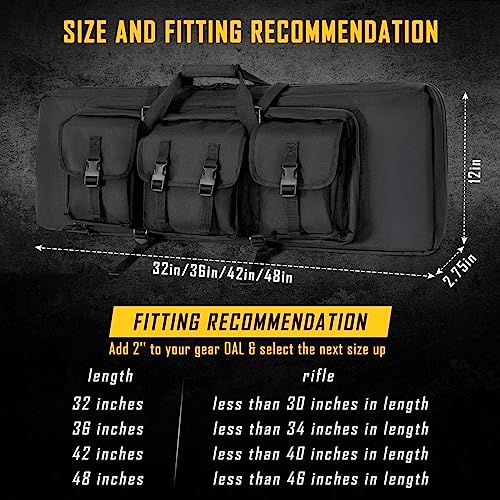 DULCE DOM 36" Double Rifle Case: Ideal for Storage/Transport