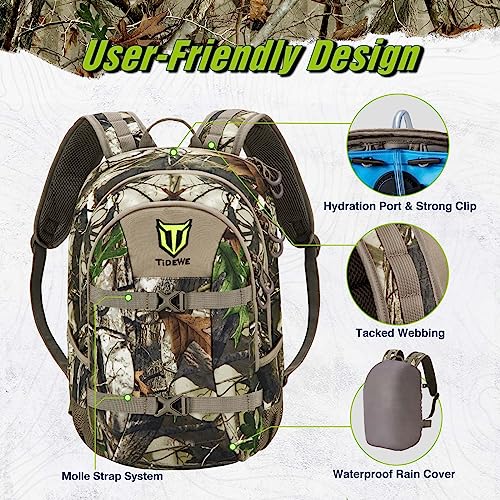 Tidewe 25L Hunting Backpack with Waterproof Rain Cover