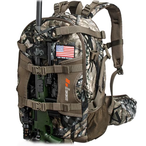 YVLEEN Waterproof Camo Hunting Backpack, Large Capacity Men's