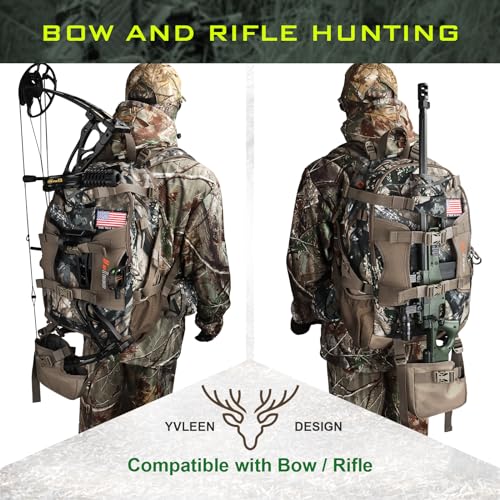 YVLEEN Waterproof Camo Hunting Backpack, Large Capacity Men's