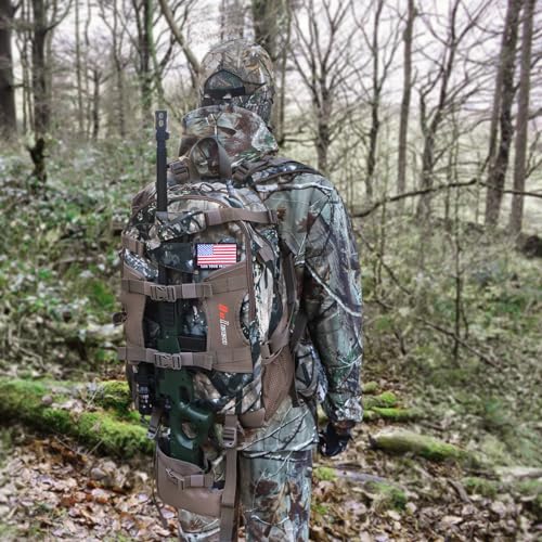 YVLEEN Waterproof Camo Hunting Backpack, Large Capacity Men's