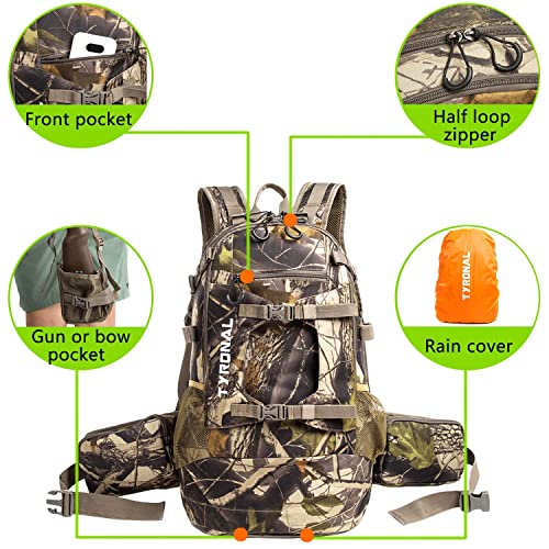 TYRONAL Hunting Backpack with Bow and Rifle Carry