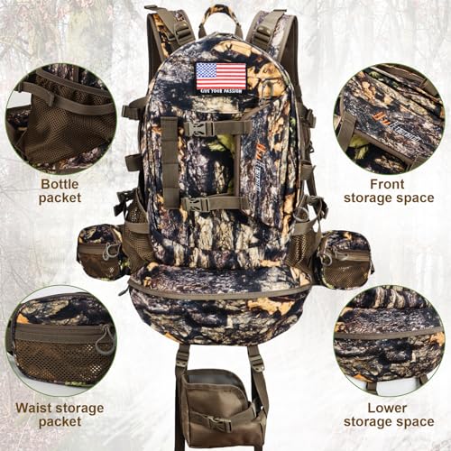 YVLEEN Camo Hunting Backpack for Men, Large Capacity