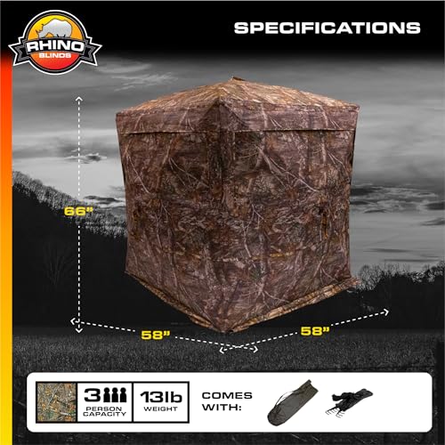 Rhino Blinds R180 3 Person Hunting Blind