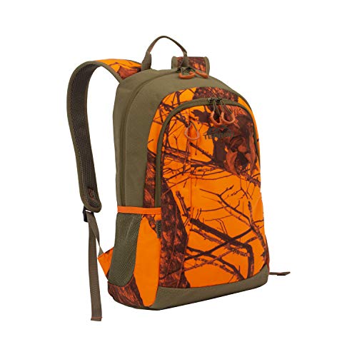 Orange Camo Daypack for Hunting, Fishing, Camping- 22.1L