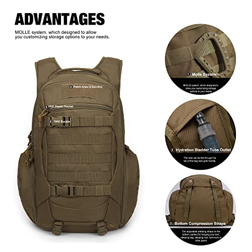 Mardingtop Tactical Military Molle Hiking Backpack 28L