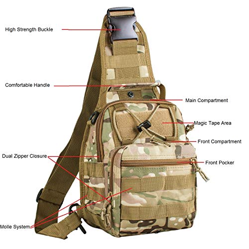 Outdoor Tactical Shoulder Sling Backpack for Hunting and Fishing